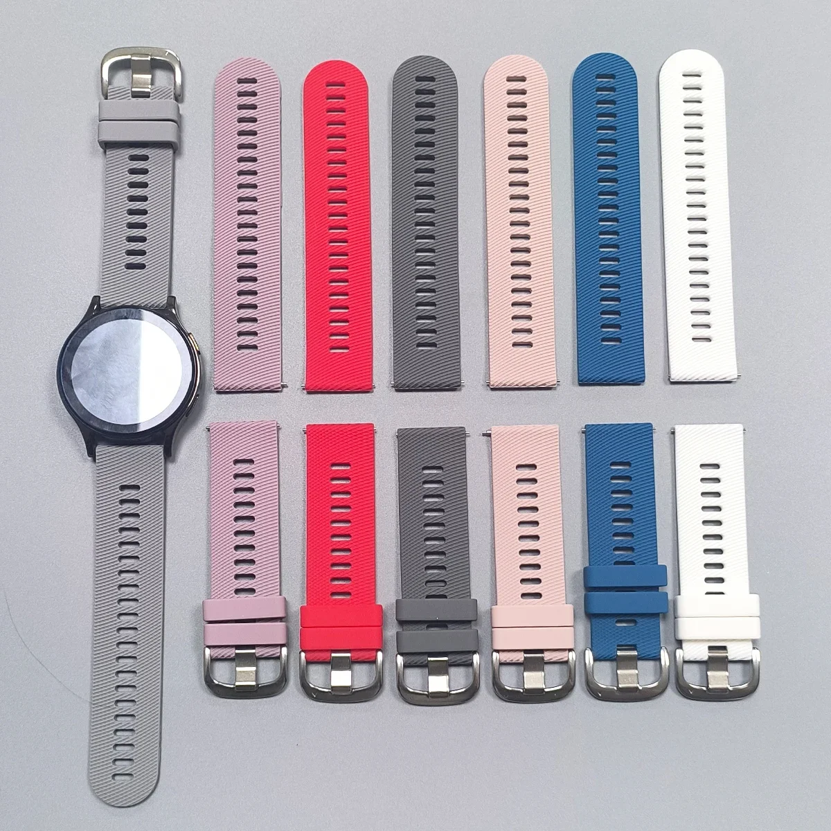 Enhanced Silicone Sport Strap, available in 20mm and 22mm sizes – Comfortable, Durable, and Stylish Bracelet Belt Replacement Wristband.