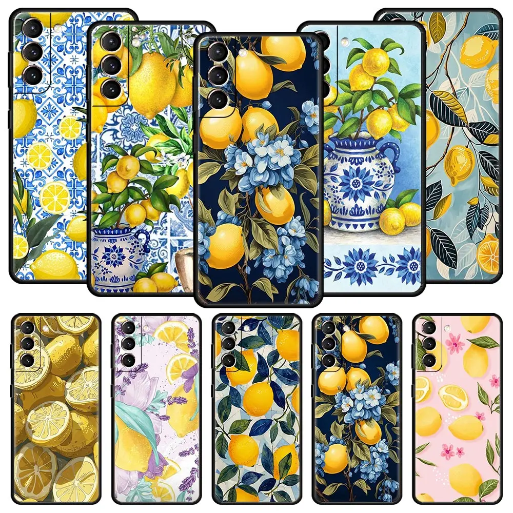 Retro Fruit Lemon Design Soft TPU Phone Case