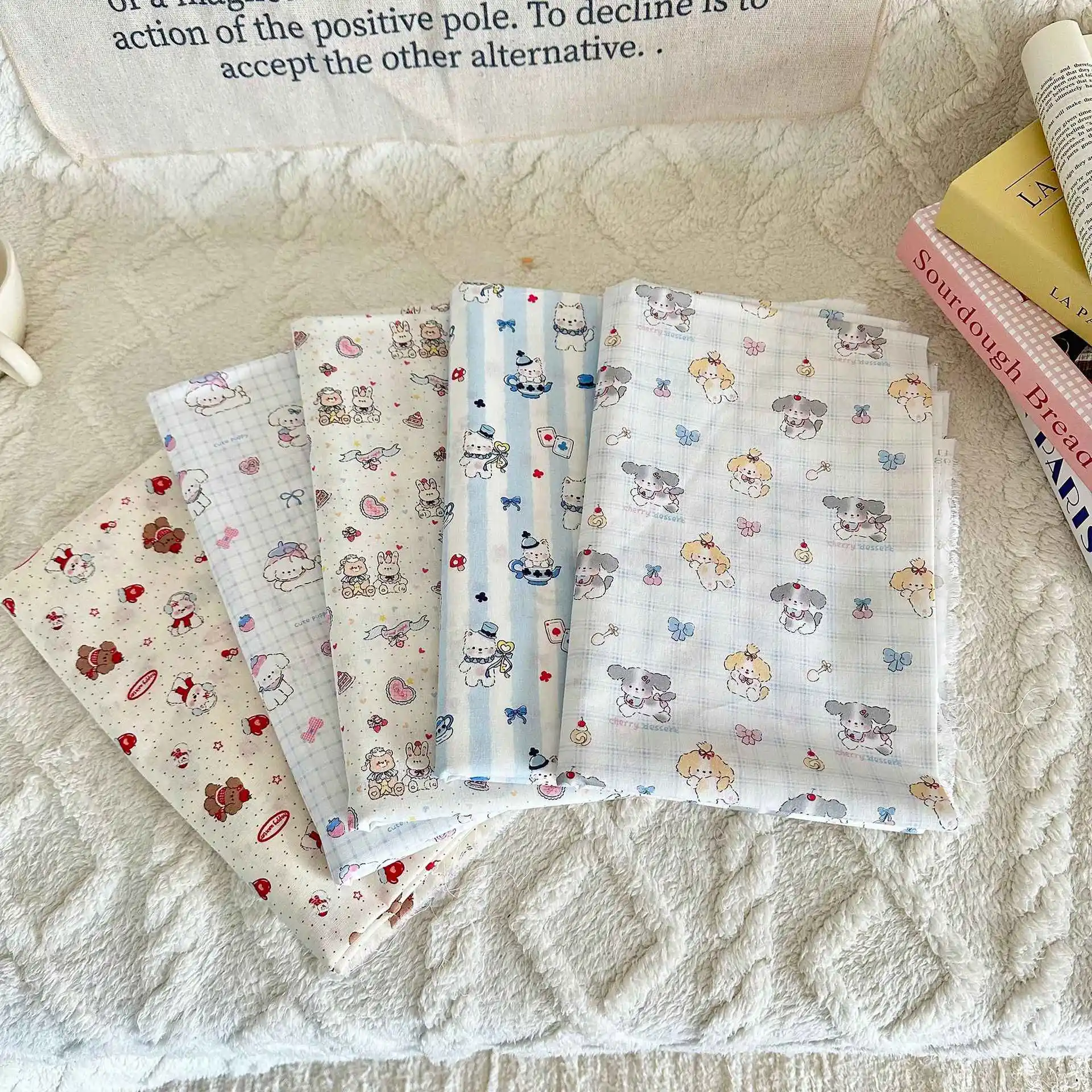 Cartoon Puppy Cotton Fabric 4