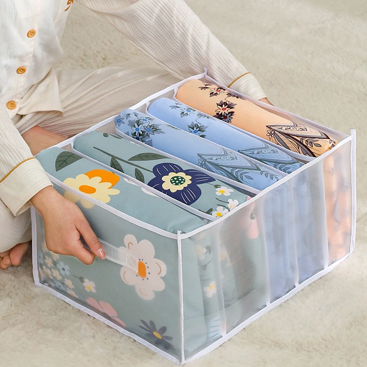 Bed Sheets Bedding Clothes Wardrobe Sorting And Storage Box 2