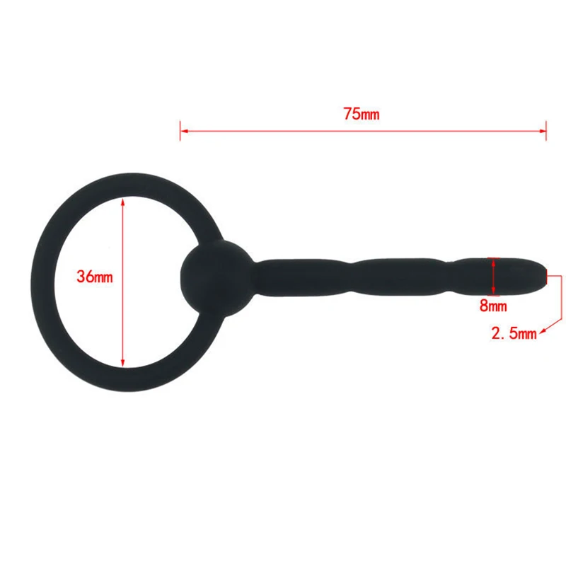 New Design Clear Beginner's Silicone Urethral Sound Penis Stretching Sex Toys Catheters Tube Penis Plug , Sex toys for men.