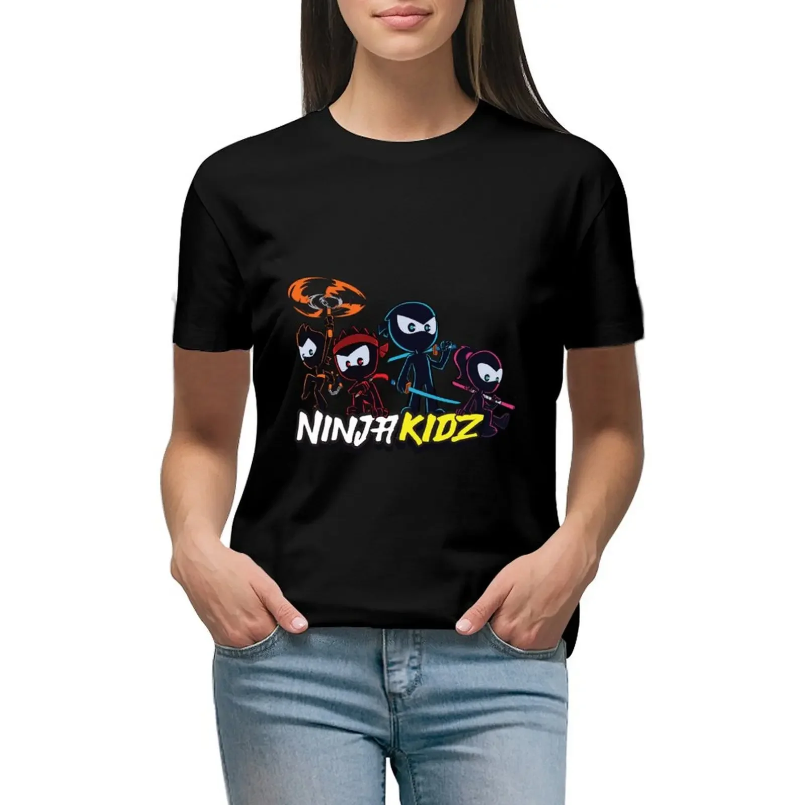 

ninja kidz T-shirt animal print shirt for girls female t shirt for Women