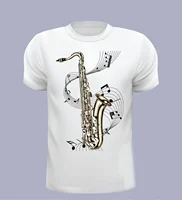Short sleeve Fashion T Shirt Saxophone, Men T-Shirt, Saxophone, Music, T Shirt, Choose Your Sizerock T Shirts 4XL 5XL