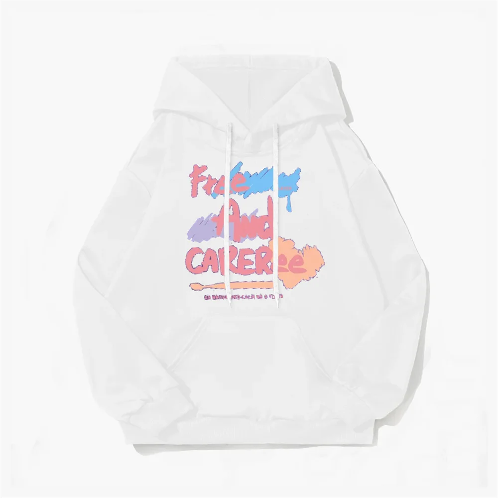

Letter Graphic Printed Hoodie Women's Autumn/Winter Vintage Plus Size Sweatshirt Harajuku Long Sleeve Hooded Jacket Clothing