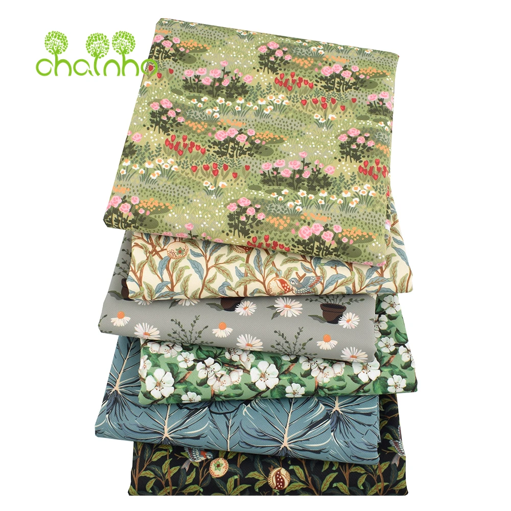 Chainho,Digital Printing Waterproof Fabric,DIY Sewing Quilting Material,Patchwork Cloth,Floral & Cartoon Series,25WP1