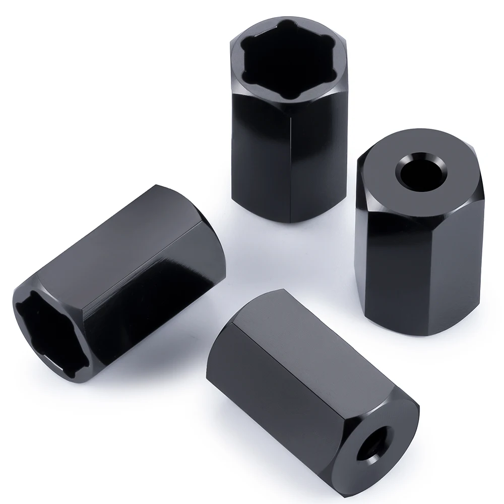 MIBIDAO 4Pcs 5mm to 7mm/12mm Hex Wheel Hub Adapters Conversion for Axial SCX24 1/24 Wheels on WPL D12 1/10 RC Car Upgrade Parts 3