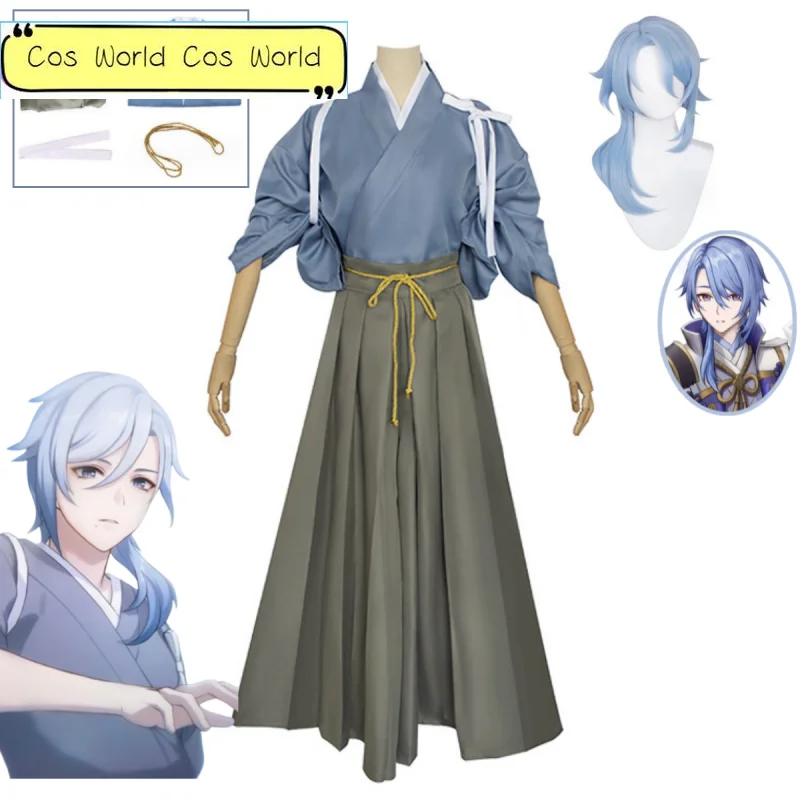 

Kostum Cosplay Genshin Impact Ayato Cosplay Kimono Kendo Set Uniforms Halloween Party Anime Costume Complete Set