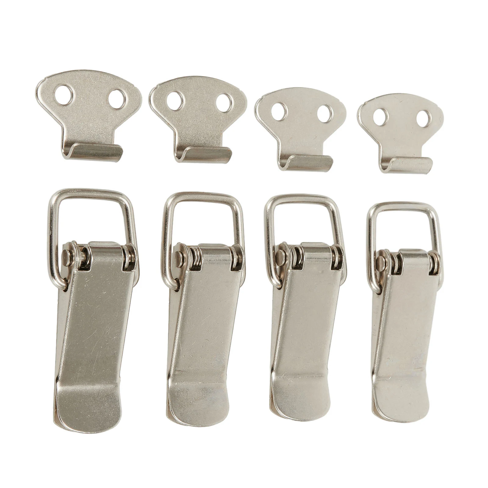 4pc Toggle Latch Catch Stainless Steel Duckbill Spring Buckle Toolbox Lock Cabinet Boxes Handle Toggle Lock Clamp Hasp