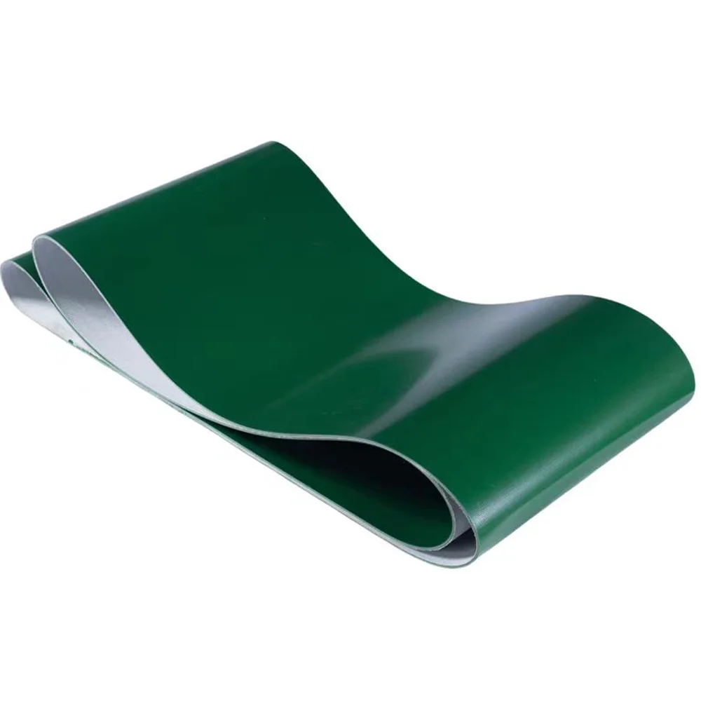 1100mm-1550mm PVC 녹색 전송 컨베이어 벨트 산업용 벨트 폭: 50mm 55mm 60mm 65mm 70mm