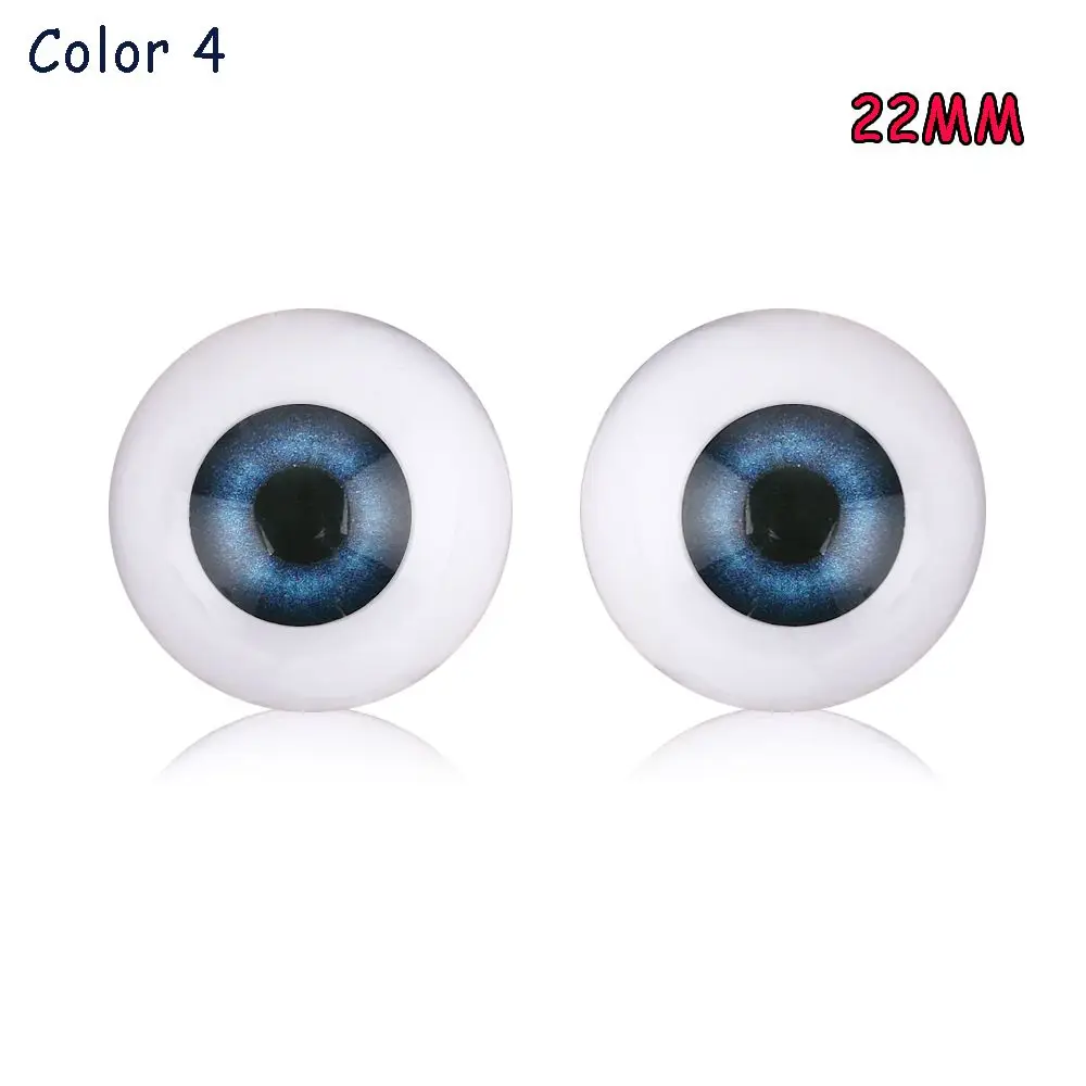Realistic Animal-Style Half Round Hollow Doll Eyes in Blue, Brown, and Black