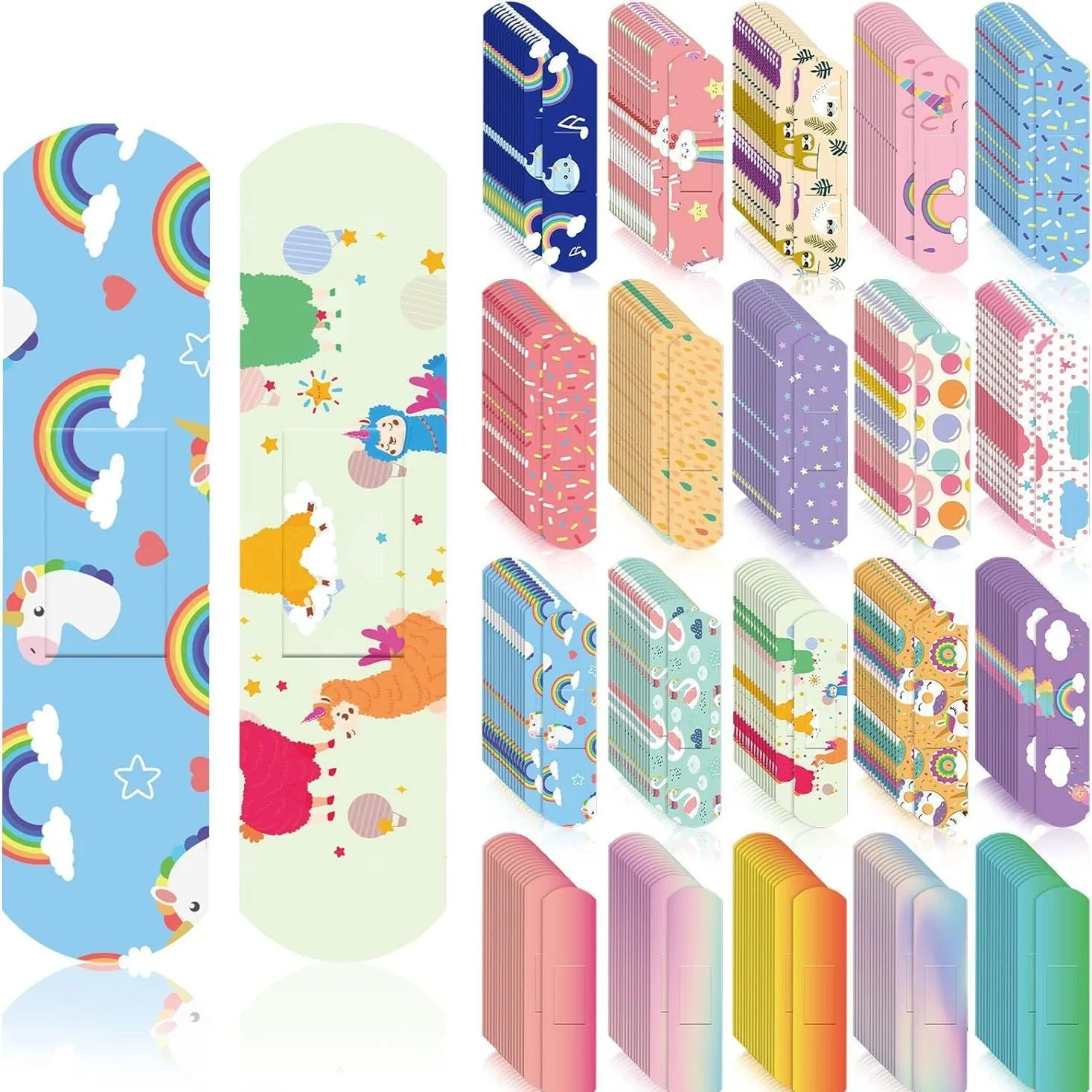 50PCS Cute Kids Bandages Sweet Cartoon Fruit Unicorn Dinosaurs Starry Night Sky Bandaid Dressing Patch Adhesive Bandages 3