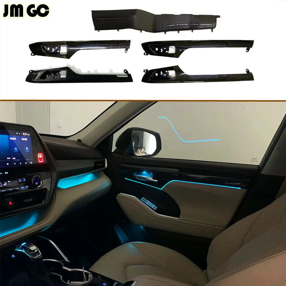 Car64colorAmbientlightsuitableforToyotaHighlanderLEDDoortrim
