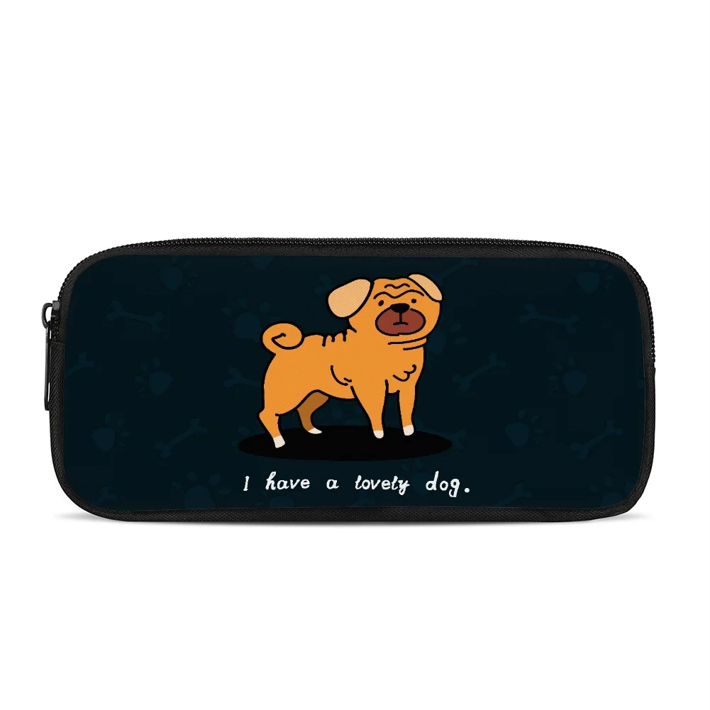 Cute Corgi  Pattern Pencil Pouch Custom Pencil Box Zipper Stationery Bag Birthday Gift Free Shipping
