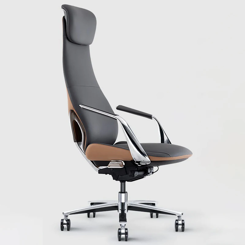 

Light Luxury Boss Chair Leather Office Chair Italian Fashion President Swivel Chair Ergonomic Study Computer Chair