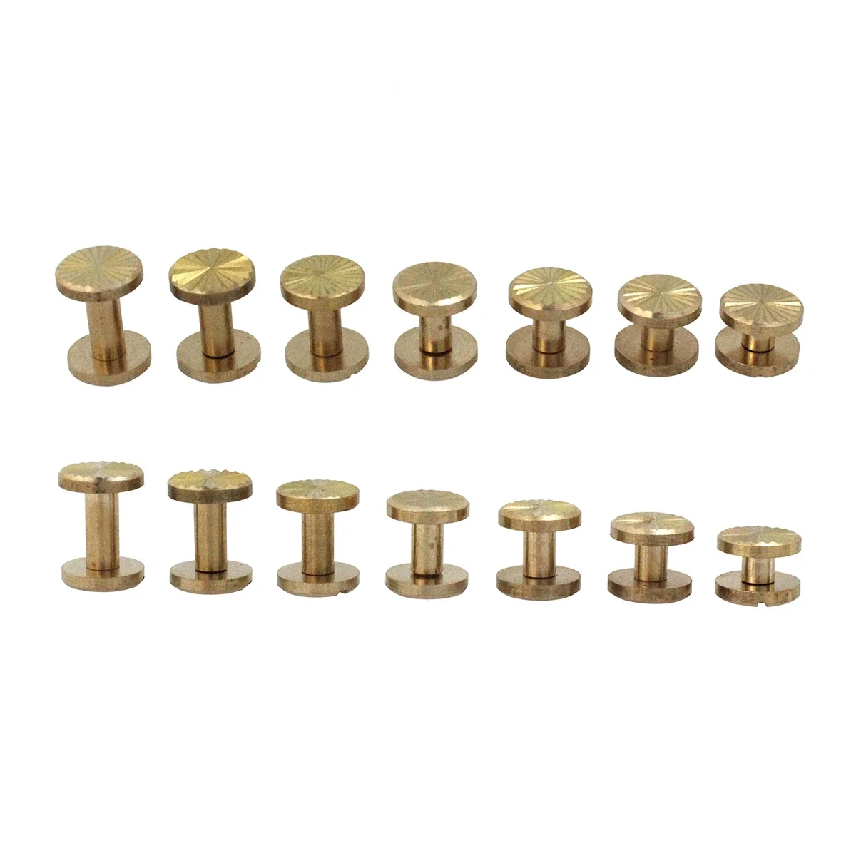 Solid Brass Binding Chicago Screws Belt Screw Nail Stud Rivets 10pcs for Photo Album Leather Craft Belt Wallet Fasteners