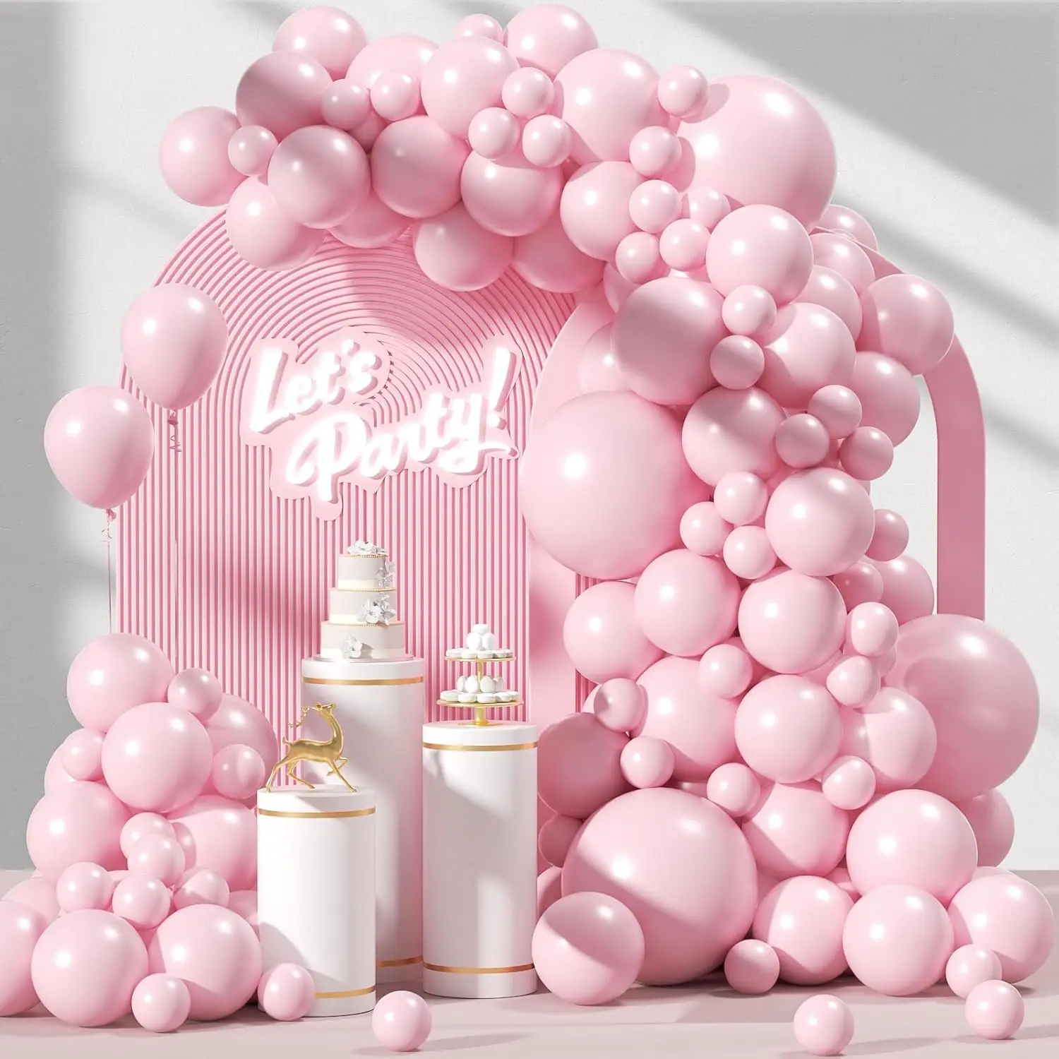 Kit Décoration Genre Bébé – 158 Pièces – Ballons, Guirlandes, Ours – Rose Et Bleu – Garla
