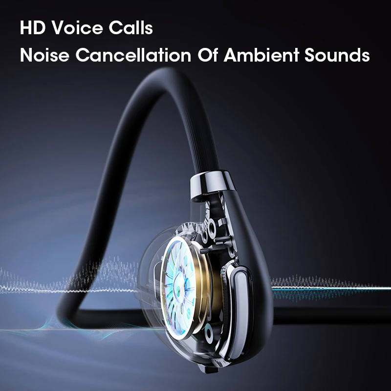 Niye NEW Air Conduction Headphones Ear-hung Wireless Bluetooth 5.3 with Mic Sports and Running Non-ear-wearing for Xiaomi Huawei