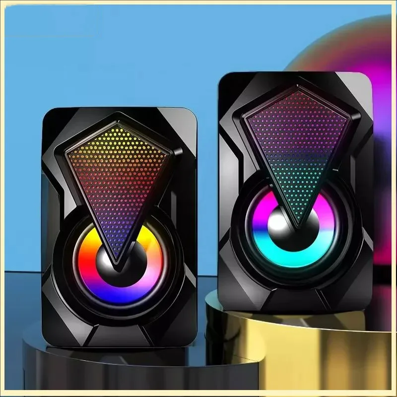 X2 Computer Speaker Illuminated Desktop Laptop Multimedia Mini Wired RGB Speaker computer speaker,desktop speakers