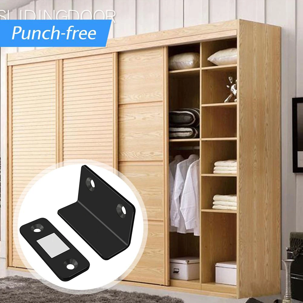 Magnetic Cabinet Catches, Door Closer, Magnetic Cabinet Latches, Door Catches, Cabinet Door Latch Strong Magnetic Door Closer Cabinet Thin Punch Magnetic Latch Catch Closet Sliding Device