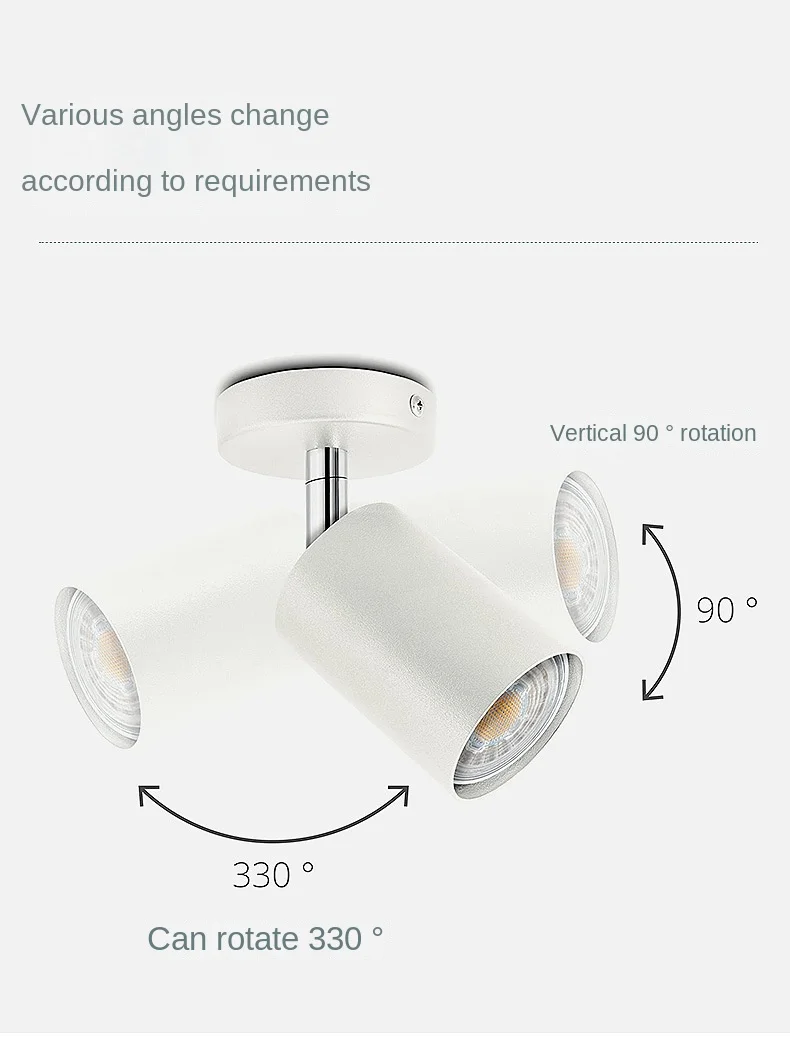 Luz descendente nórdica creativa, lámpara Led Cob de 6W, para Draaibaar, Huis, Woonkamer, Keuken, Eiland, Vervangbare, GU10