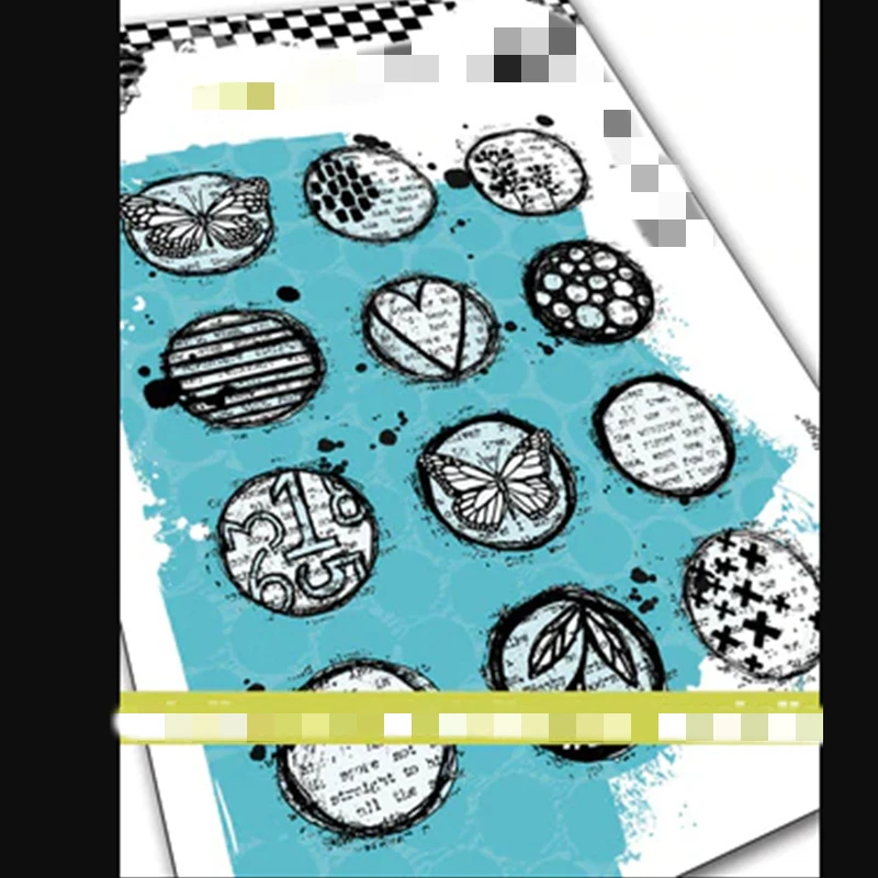 2022 New Arrival Circles Collage Transparent Clear Silicone Stamp/Seal for DIY Scrapbooking/photo album Decorative clear stamp