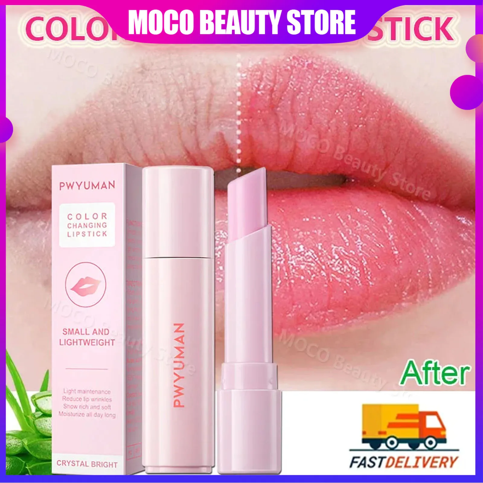 Magic Color Changing Lipstick Extreme Volumising Lip Plumper Balm Hydrating Moisturize Pink Lip Gloss Oil Korean Lip Makeup Base pink extreme happiness package stickers 1 5 inch round large small business thank you labels for business