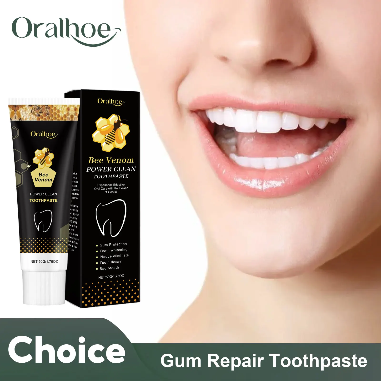 Teeth Health Product, Toothpaste for Repair Cavities, Remove Stains Tartar, Protect Gum, Reduce Odor