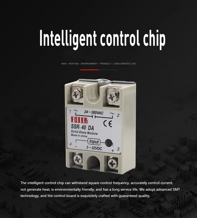 Description Picture 3 of itemSolid State Relay SSR-10DA SSR 25DA SSR-40DA Ac Dc Converter Input 3-32VDC Power Supply Load 24-380VAC 10DA 25DA 40DA 12V Relay