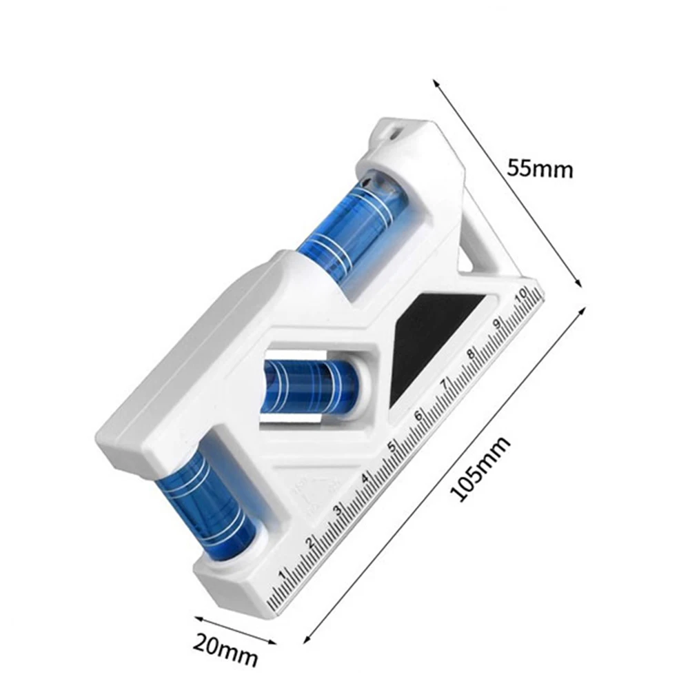 Portable Magnetic Pocket Level Gauge Mini Protractor With Metric Ruler 3 In 1 Precise Measurement Vertical/horizontal/4 Angle Measuring Tool