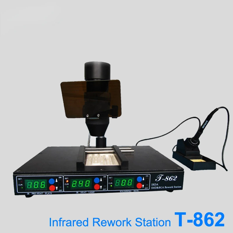 

PUHUI T862 T-862 IRDA Station Infrared Bag Rework Machine BGA SMD SMT Desoldering Rework Station Hot Selling