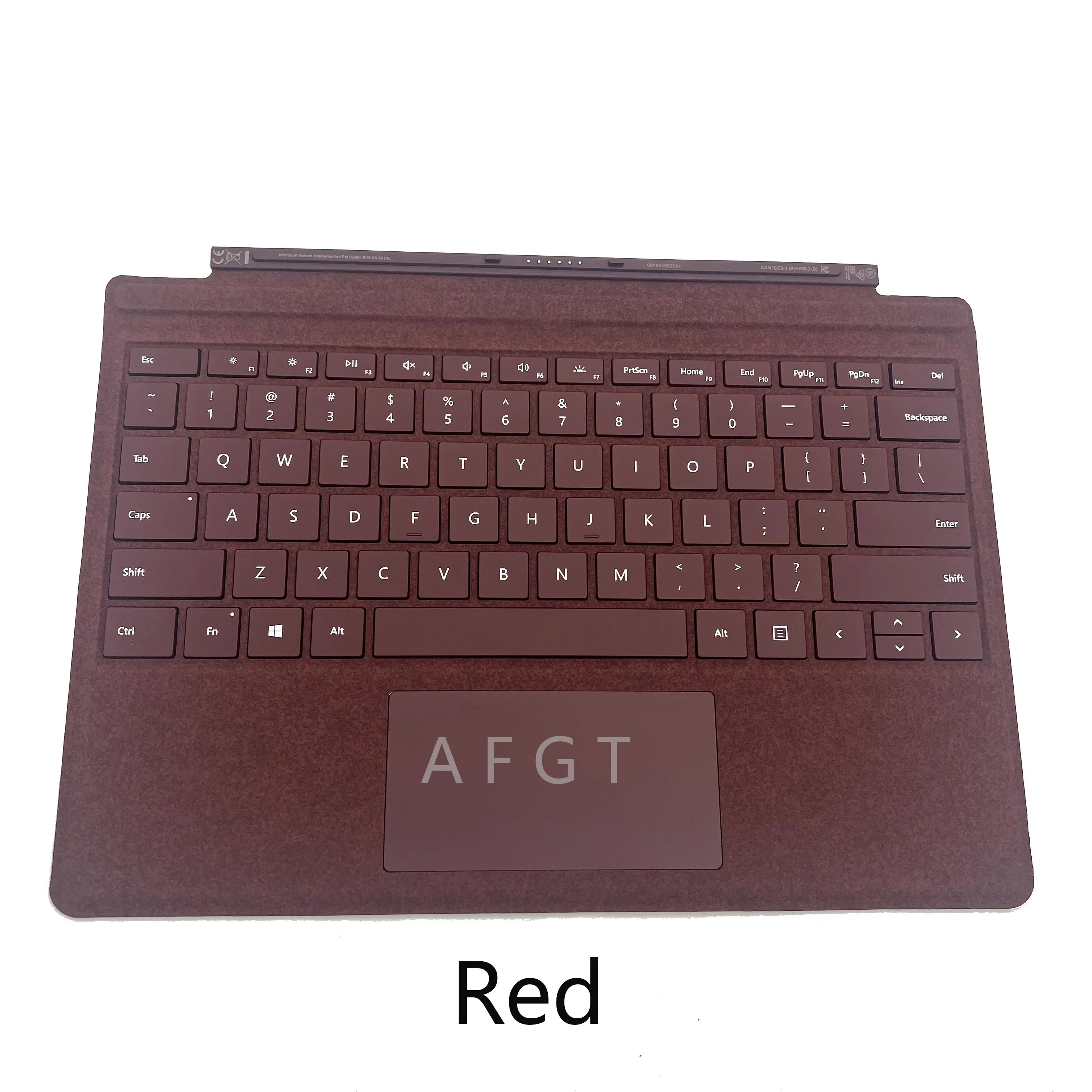 Microsoft Surface Pro用タッチパッド付きキーボード,黒,青,赤,米国,aa