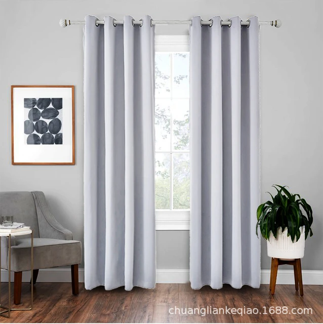 Silberne graue Kunstseide vorhänge graue Vorhänge für Schlafzimmer 34x84  Zoll Raum schwerer Dusch vorhang Vorhang für Fenster 66 bis 120 - AliExpress