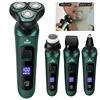 New Smart Electric Shaver LCD Digital Display Three-head Floating Razor USB Rechargeable Washing Multi-function Beard Knife 1
