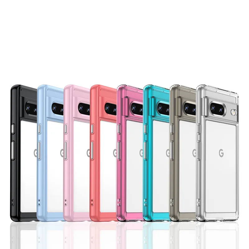 ESTH® Trasparente Cover per Google Pixel 7 Custodia in silicone a Antiurto 360° con Protezione per lo Schermo Integrata, Caso Protettivo Antineve e Antipolvere, Viola
