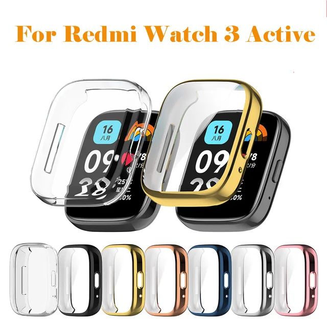 Funda protectora completa para Redmi Watch 3, carcasa protectora activa  ultrafina de TPU, Protector de pantalla para Xiaomi Watch3 - AliExpress