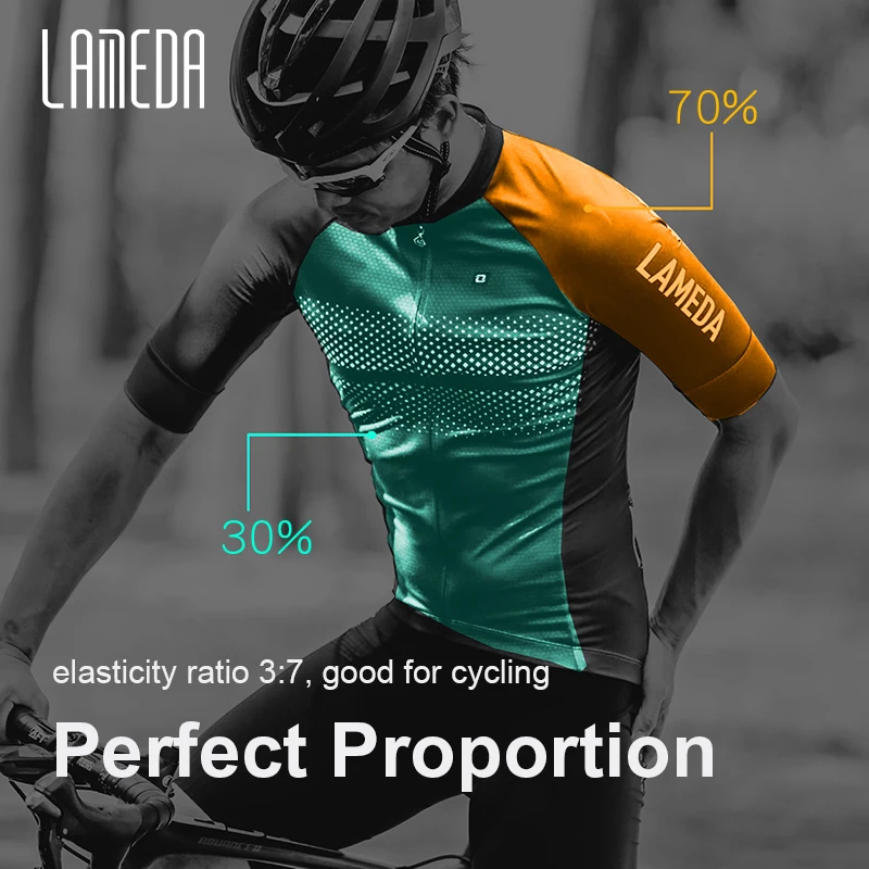 LAMEDA Bike Bicycle Jersey Men Summer Cycliny Short Sleeve For Men Biking Clothing Moisure Wicking MTB Top Shirts with 3 Pockets cycling jersey