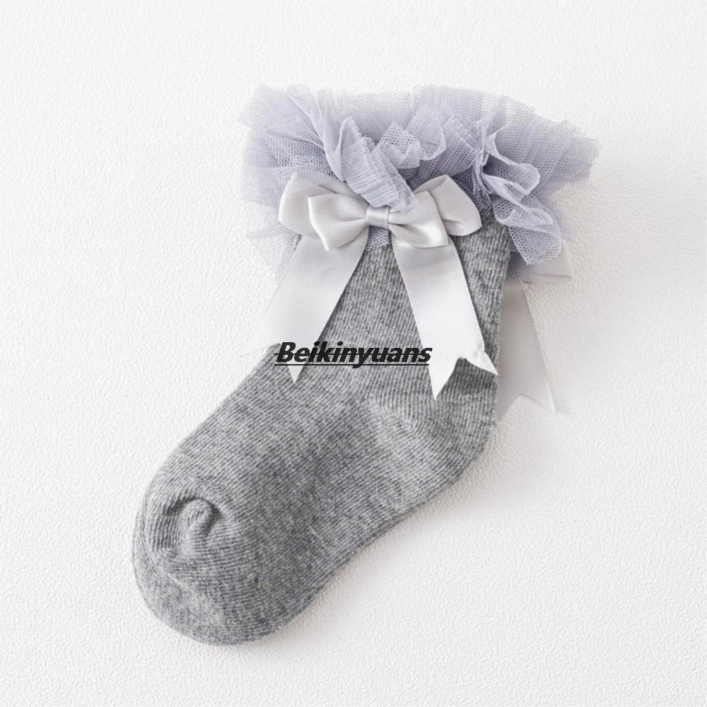 Kids Tutu Socks Short Girls Baby Socks Silk Ribbon Bowknot Lace Ruffle  Cotton Ankle Socks Photography Props sokken| | - AliExpress