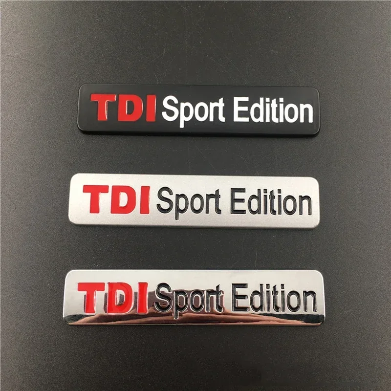 3D Metal Black Tdi Sport Edition Logo Car Trunk Emblem Badge Sticker Per Vw Polo Golf 6 7 Touareg Jetta Cc Tt Gti Passat