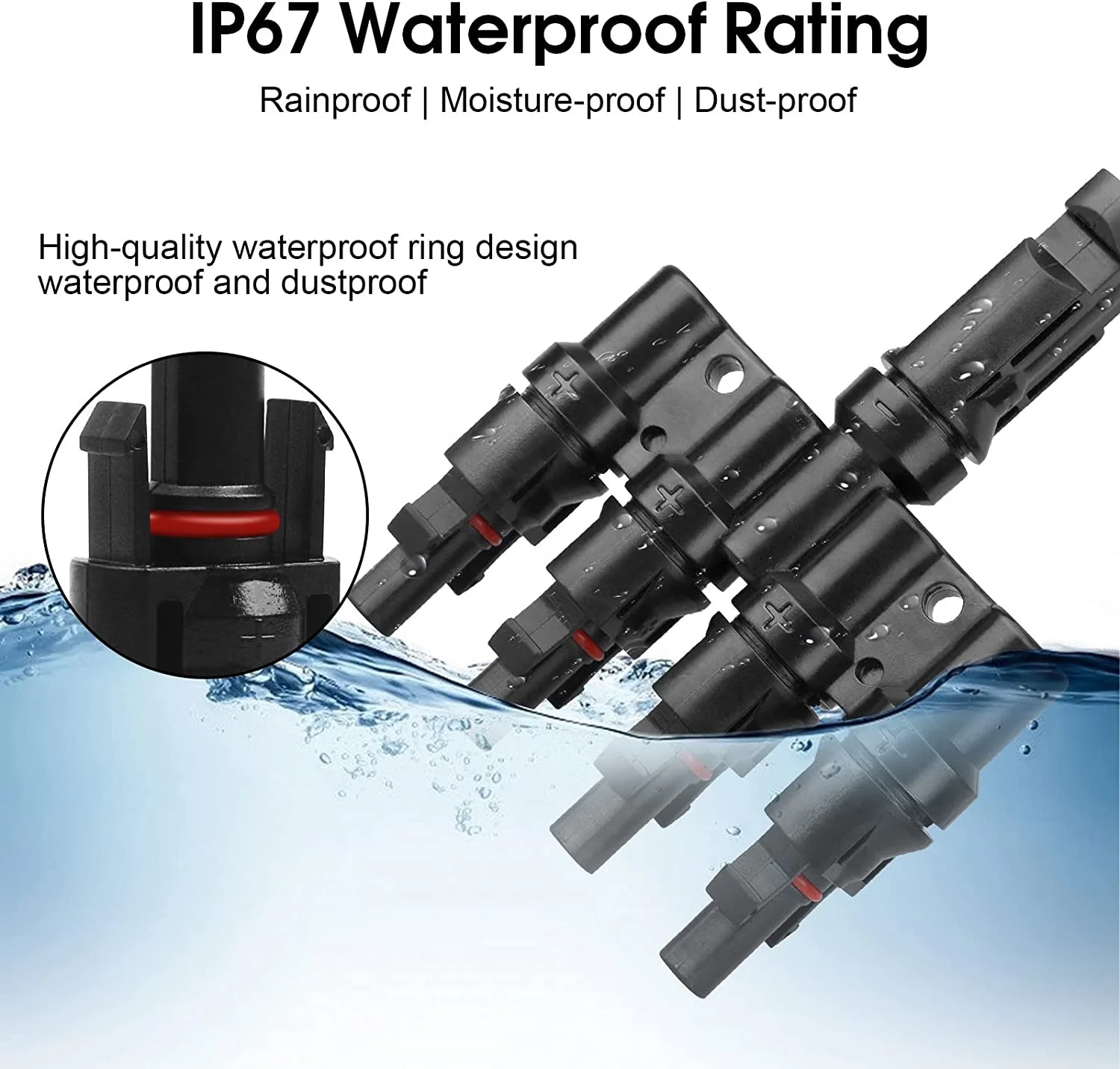 2/3/4/5/6IN 1OUT Solar Energie Adapter 2T 3T 4T 5T 6T Männlich Weiblich Solar PV T Zweig Anschlüsse Solar Panel Kabel Splitter Koppler – Detail 11