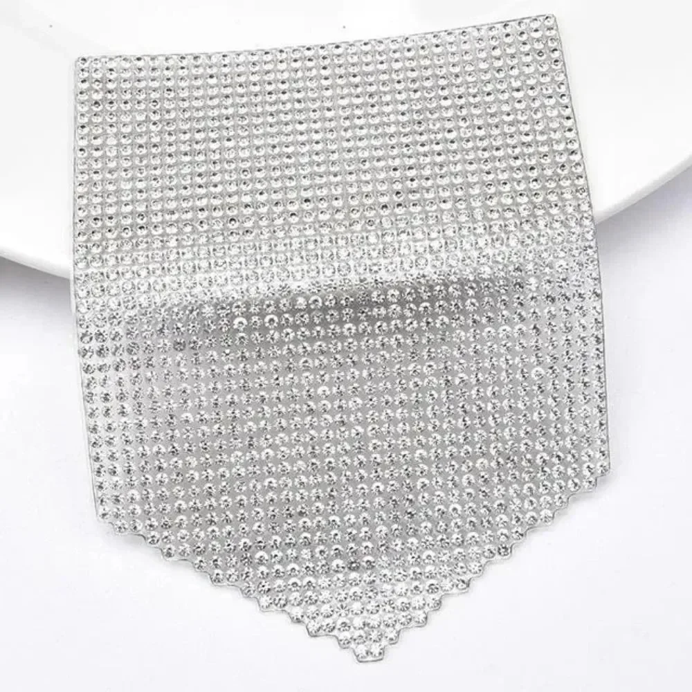 Clothing Print Rhinestone Patches-Fashion Rhinestone DIY Decoration Crystal Pocket Sticker Bling Jean Applique Cloth