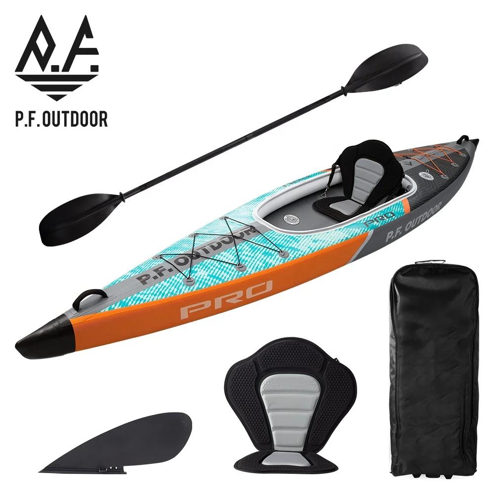 Top vente Waterplay ensemble de Kayak gonflable appâts de pêche Kayak bateau 1 personne 390*80*40CM Kayak Solo gonflable avec pagaie