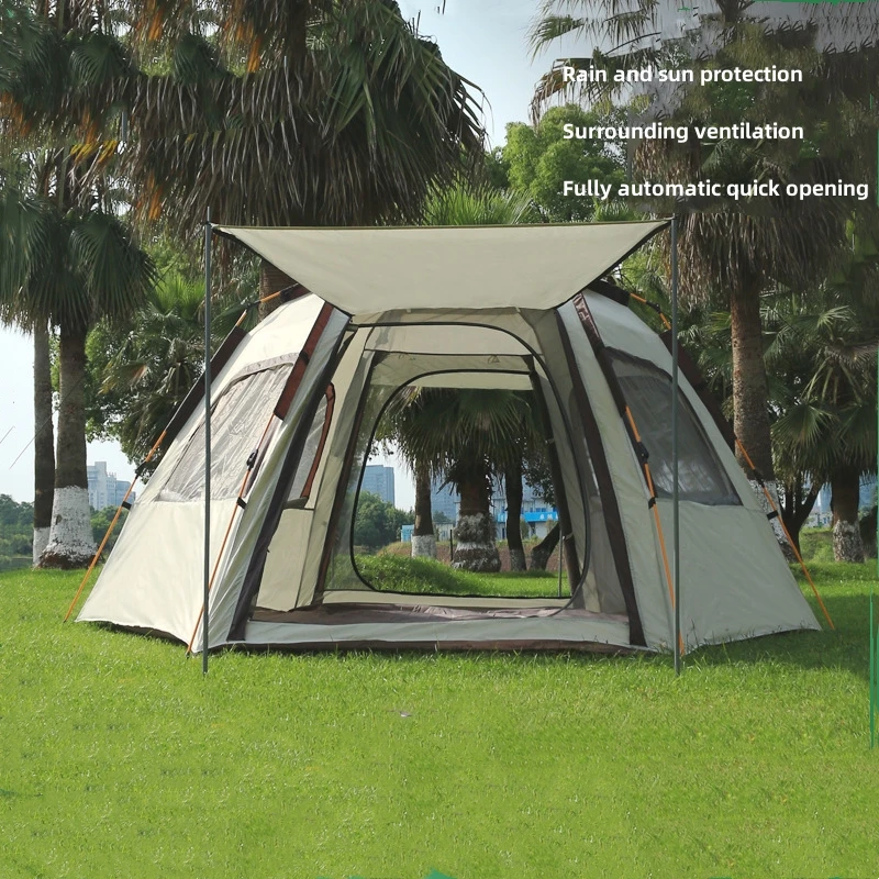 

Outdoor Folding Tent Instant Pop Up Tent Portable Large Space Automatic Waterproof Camping Tent With Canopy For Hiking Picnic