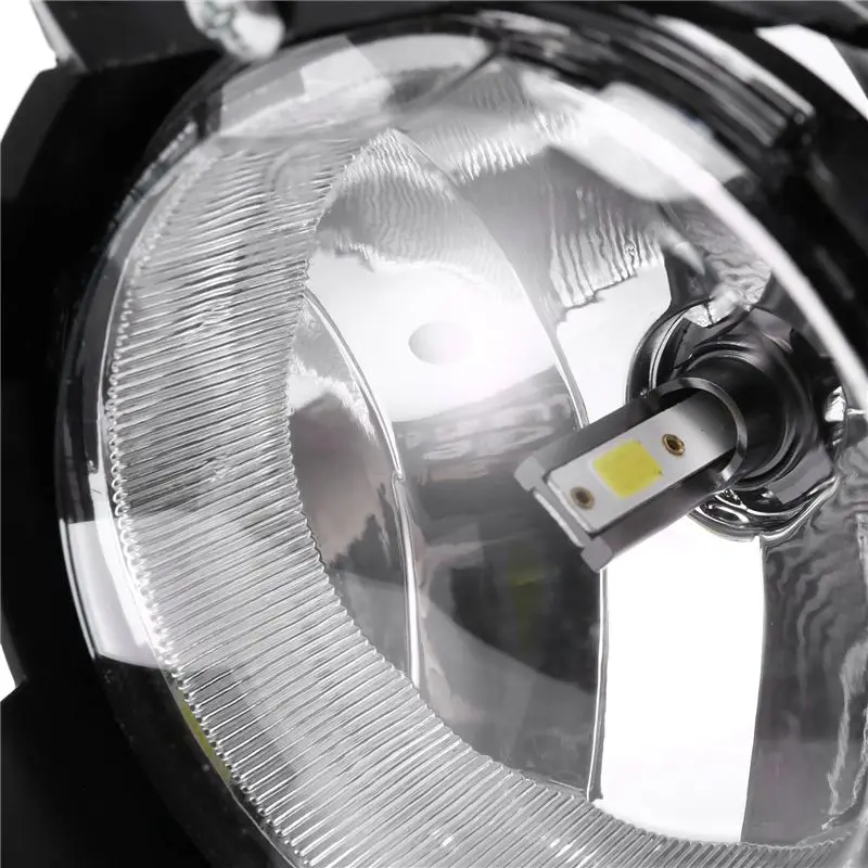 ABNF1Pair 자동차 앞 범퍼 LED 안개등 어셈블리 자동차 액세서리 주간 주행등 블랙 ABS 크루즈 2009-2014용
