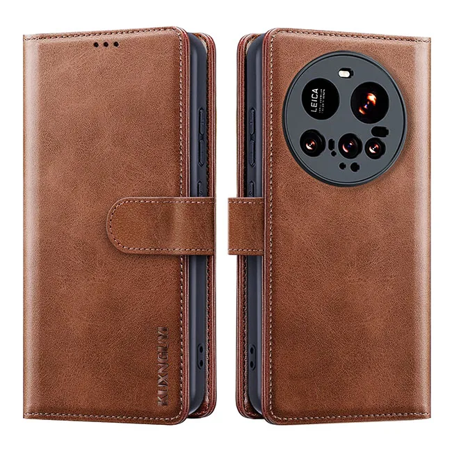 Luxury Wallet Case with Card Holder - Magnetic Retro Flip Leather Full Protection Cover