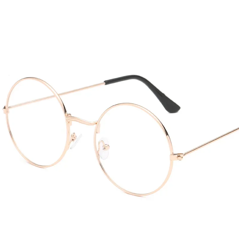 Harry Potter Harajuku Round Metal Flat Light Glasses Vintage Men's Women's Style Artistic Nearsighted Glasses Anime Framework 4