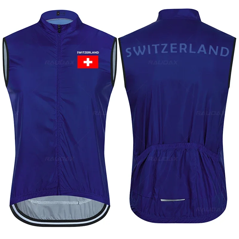 National Flag Windproof Cycling Jersey Sleeveless Vest Bicycle Clothes Maillot MTB Road Bike Racing Ropa Ciclismo Hombre Verano