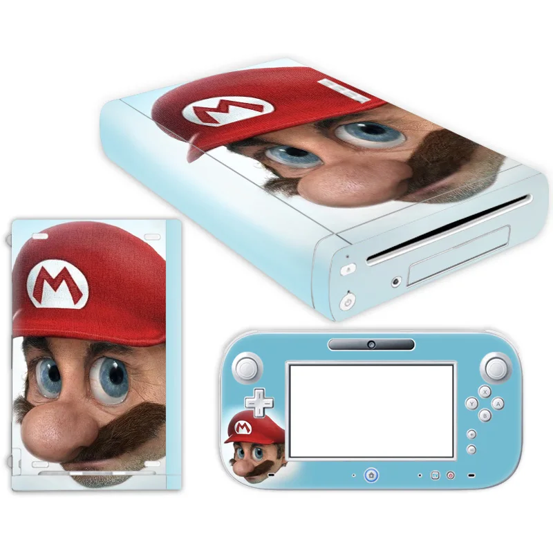 Super Luigi Mari Brothers Vinyl Cover For Nintend Wii U Console Controller Decal Game Accessories For Wii U Skin Sticker 