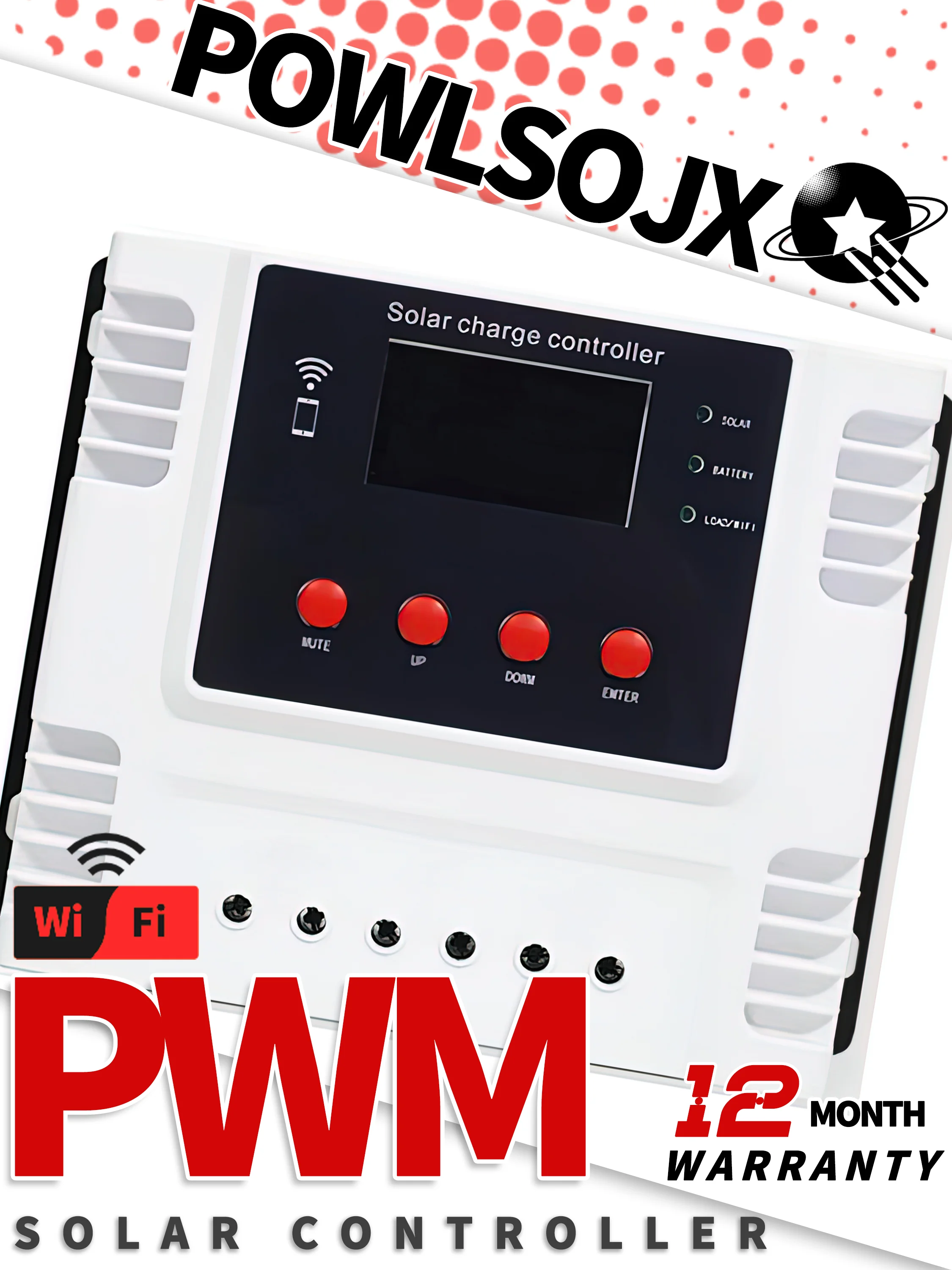 Powlsojx Smart Wifi Pwm Solar Charge Controller 12v 24v 48v 60a 30a Powlsojx Smart Wifi Pwm Solar Charge Controller 12v 24v 48v 60a 30a