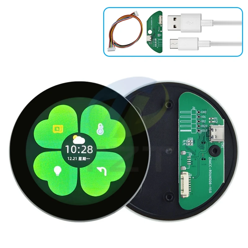 2,1 Zoll 480*480 Runde Kreisförmige IPS Farbe LCD Display Magnetische Encoder Knopf ESP32-S3 Entwicklung Modul N16R8 ST7701 2,4G WIFI – Detail 7