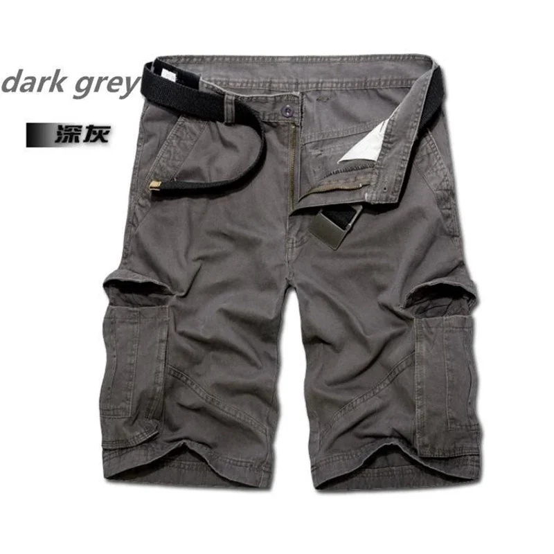 Summer Men's Fashion Overalls Cotton Casual Loose Multipocket Shorts Cargo Shorts Large Size